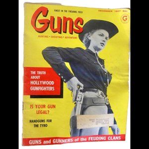 VINTAGE DEC 1957~GUNS Magazine - Actress Anne Francis on Cover